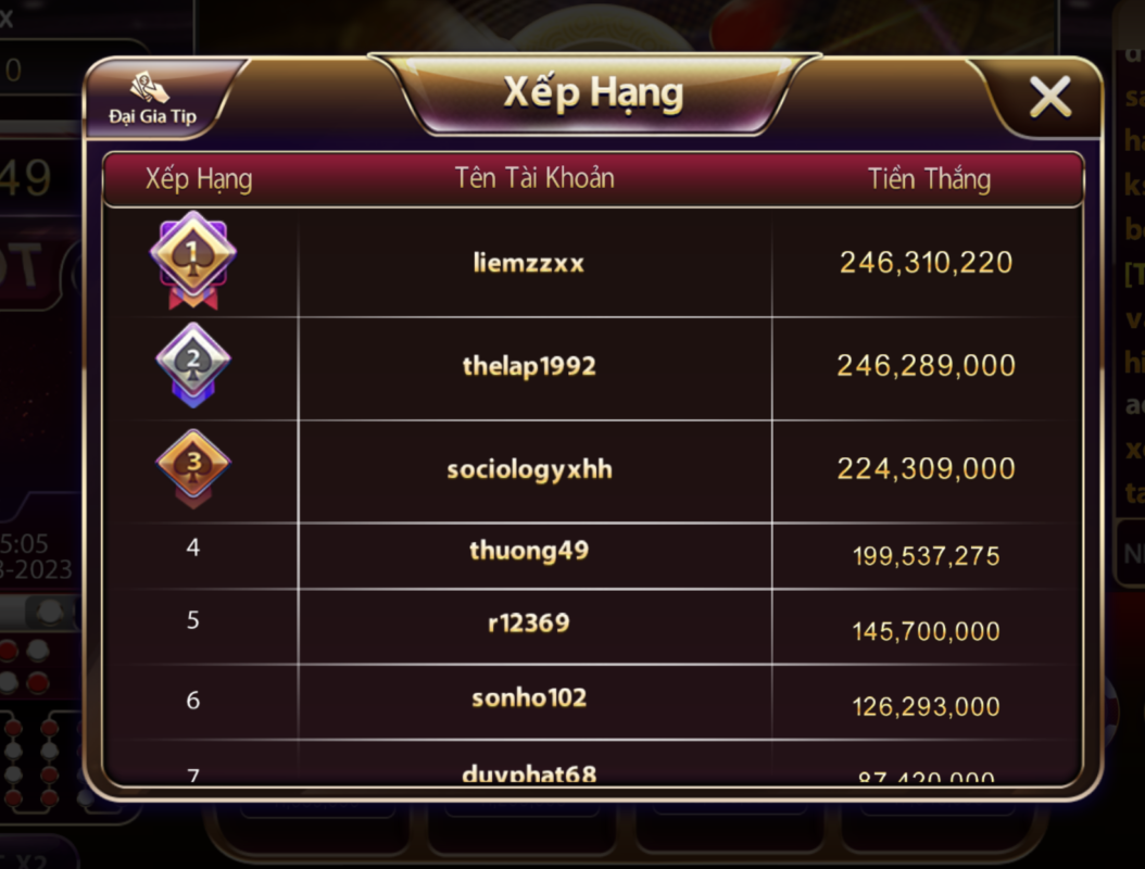 Các cửa cược và tỷ lệ trả thưởng của game Sicbo tại Gemwin